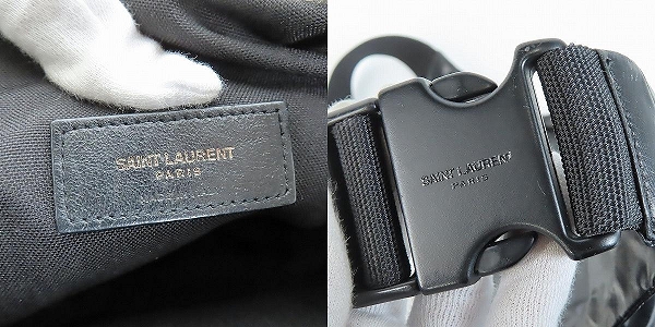 実際に弊社で買取させて頂いたSAINTLAURENTPARIS/サンローランパリ ヌックス クロスボディバッグ BLACK AND PLATINUMの画像 3枚目