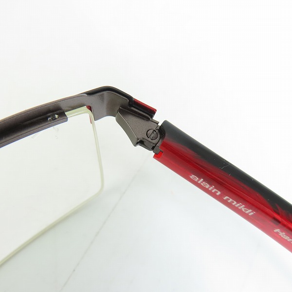 実際に弊社で買取させて頂いたalain mikli/アランミクリ メタルブロー メガネフレーム/アイウェア AL1119-MOODの画像 5枚目