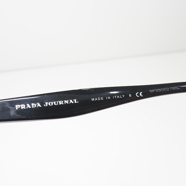 実際に弊社で買取させて頂いたPRADA JOURNAL/プラダ ジャーナル メガネフレーム アイウェア VPR04T-F ブラックの画像 5枚目