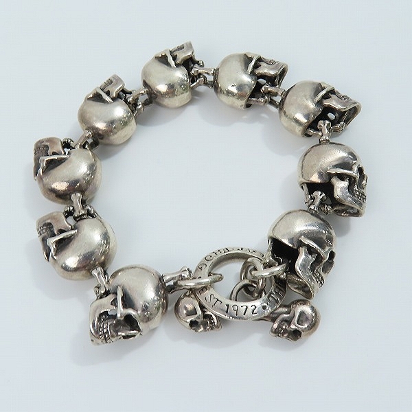 実際に弊社で買取させて頂いたTHE GREAT FROG/ザ グレートフロッグ ラージスカル ブレスレットの画像 3枚目