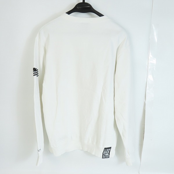 実際に弊社で買取させて頂いたBack Channel/バックチャンネル スウェット ロゴプリント ホワイト Lの画像 1枚目