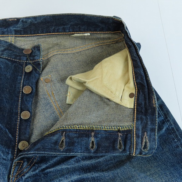 実際に弊社で買取させて頂いたSUGAR CANE/シュガーケーン LONE STAR JEANS/スタープリント デニムパンツ/ジーンズ SC40901/W36/L33の画像 4枚目