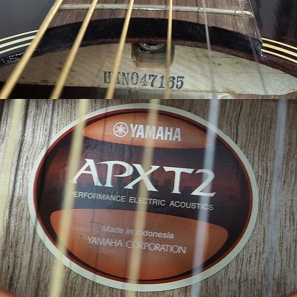 実際に弊社で買取させて頂いた★【難有り】YAMAHA/ヤマハ APXT2 ミニ エレアコ/ミニアコースティックギター トラベラー ソフトケース付の画像 4枚目