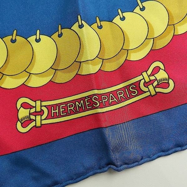 実際に弊社で買取させて頂いたHERMES/エルメス カレ90 KOSMIMA 宇宙 スカーフの画像 3枚目
