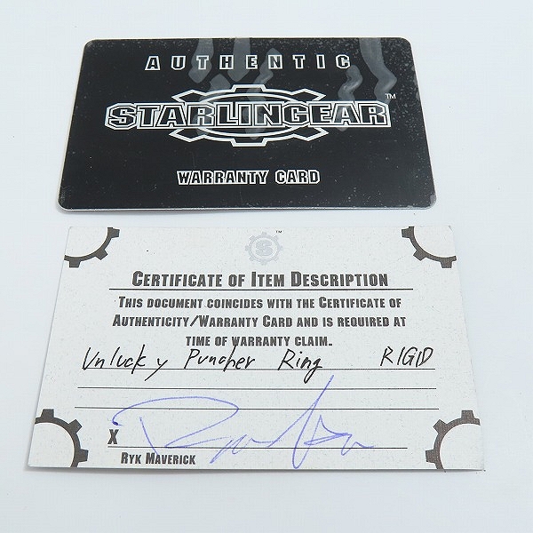 実際に弊社で買取させて頂いた【ギャラ付き】STARLINGEAR/スターリンギア アンラッキーパンチャー リング 21-23号の画像 9枚目