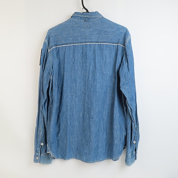 実際に弊社で買取させて頂いたNEIGHBORHOOD/ネイバーフッド  ロゴ ワッペン デニムシャツ /091BENH-SHM03/Lの画像 1枚目