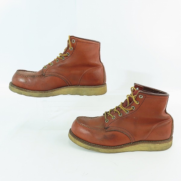 実際に弊社で買取させて頂いたRED WING/レッドウィング 旧羽タグ アイリッシュセッター モックトゥ ワークブーツの画像 3枚目