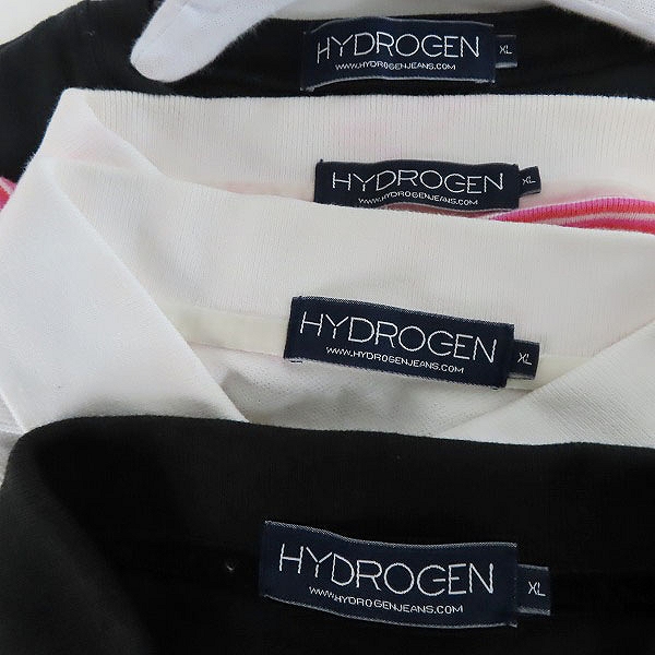 実際に弊社で買取させて頂いたHYDROGEN/ハイドロゲン 半袖Tシャツ/ポロシャツ ブラック/ピンク/ホワイト系 4点セットの画像 2枚目