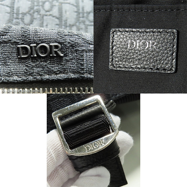 実際に弊社で買取させて頂いたDIOR/ディオール Rider オブリーク ジャカード バックパック/リュックサック 1VOBA088YKY_H00Nの画像 4枚目