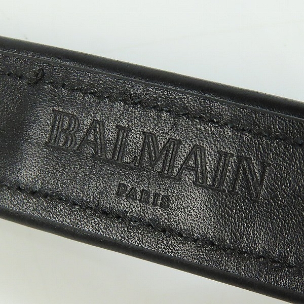 実際に弊社で買取させて頂いたBALMAIN/バルマン ベロア キルティング レザーベルト の画像 4枚目
