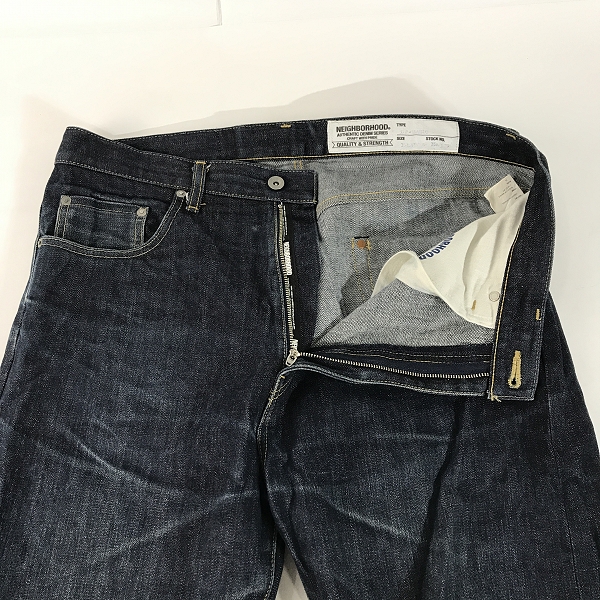 実際に弊社で買取させて頂いたNEIGHBORHOOD/ネイバーフッド RIGID DP-BASIC デニムパンツ 152DCNH-PTM04/XLの画像 6枚目