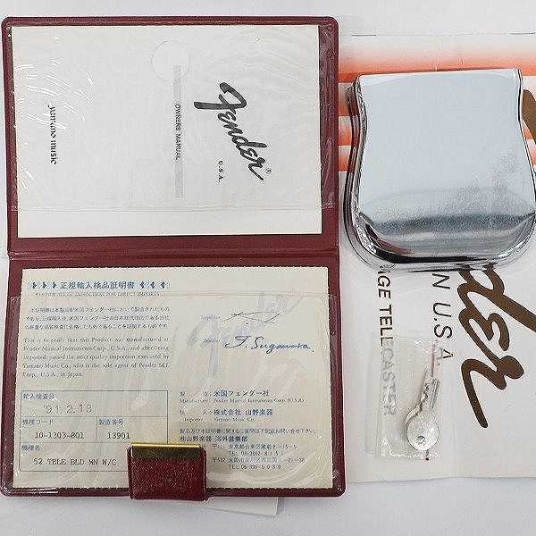 実際に弊社で買取させて頂いた★Fender USA/フェンダー Vintage 52 Telecaster/テレキャスター 5桁シリアル エレキギター ハードケース付の画像 1枚目