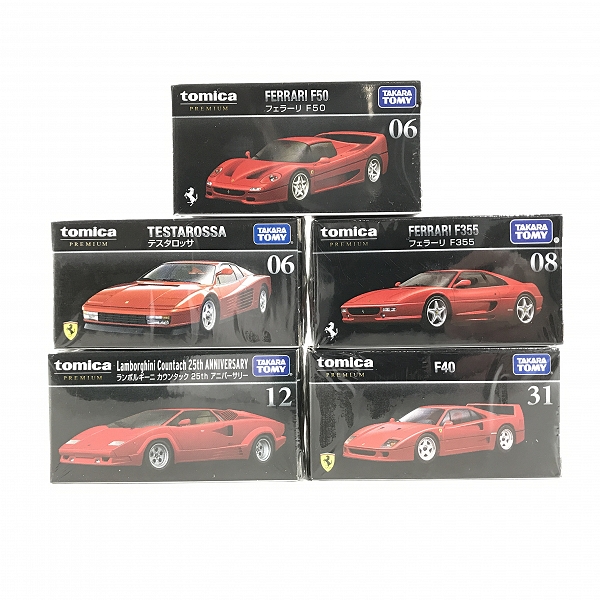 実際に弊社で買取させて頂いた【おまとめ/未開封】タカラトミー トミカ プレミアム フェラーリ/ランボルギーニ F355/カウンタック 等 ミニカー