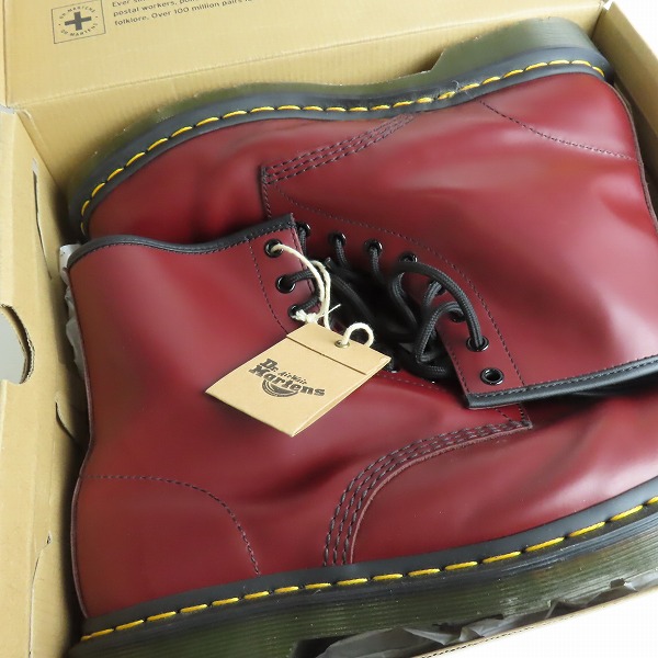 実際に弊社で買取させて頂いたDr.Martens/ドクターマーチン 1460 SMOOTH 8ホール ブーツ チェリーレッド 11822600/UK10の画像 8枚目