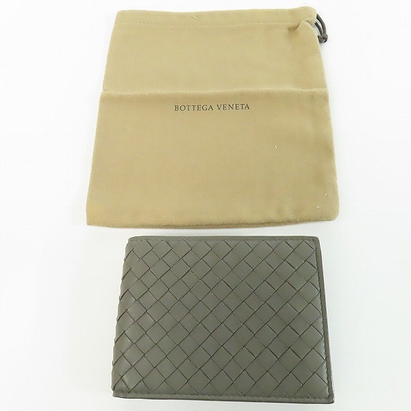 実際に弊社で買取させて頂いたBOTTEGA VENETA/ボッテガヴェネタ イントレチャート 二つ折り財布/ウォレットの画像 8枚目