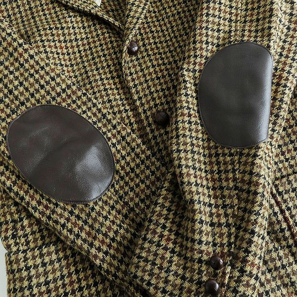 実際に弊社で買取させて頂いたBEAMS PLUS×Harris Tweed/ビームス プラス×ハリスツイード 千鳥格子柄 胡桃ボタンテーラードジャケット 38-16-0117-803/XLの画像 6枚目