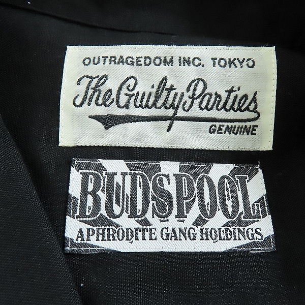 実際に弊社で買取させて頂いたWACKO MARIA×BUDSPOOL/ワコマリア×バッズプール 舐達麻 50'S SHIRT L/S NMD-WM-OC04 BLACK Mの画像 2枚目