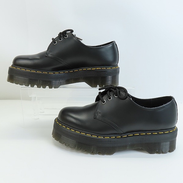 実際に弊社で買取させて頂いたDr.Martens/ドクターマーチン 3ホールシューズ/1461 QUAD PLATFORM LEATHER SHOES 25567001/UK7の画像 3枚目