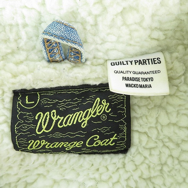 実際に弊社で買取させて頂いたWACKOMARIA x Wrangler/ワコマリア×ラングラー 別注 ボアデニムランチコート WS9079/Lの画像 2枚目