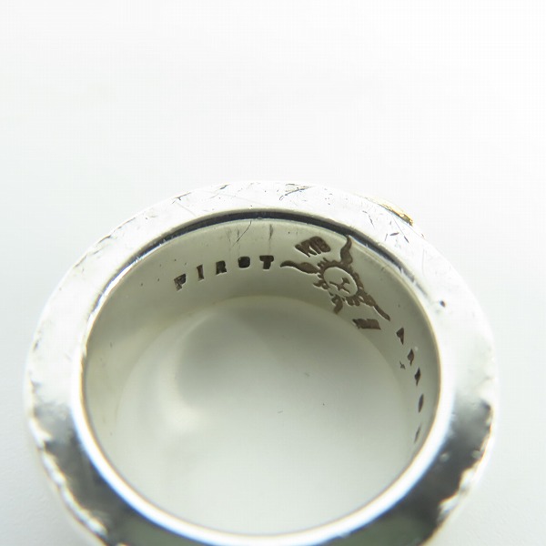 実際に弊社で買取させて頂いたFIRST ARROWS/ファーストアローズ K18付き 唐草彫り アラベスク リング/指輪 11-11.5号の画像 6枚目