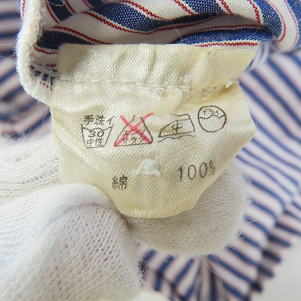 実際に弊社で買取させて頂いたTHE CRIMIE/クライミー ストライプ 半袖シャツ 刺繍 Sの画像 3枚目