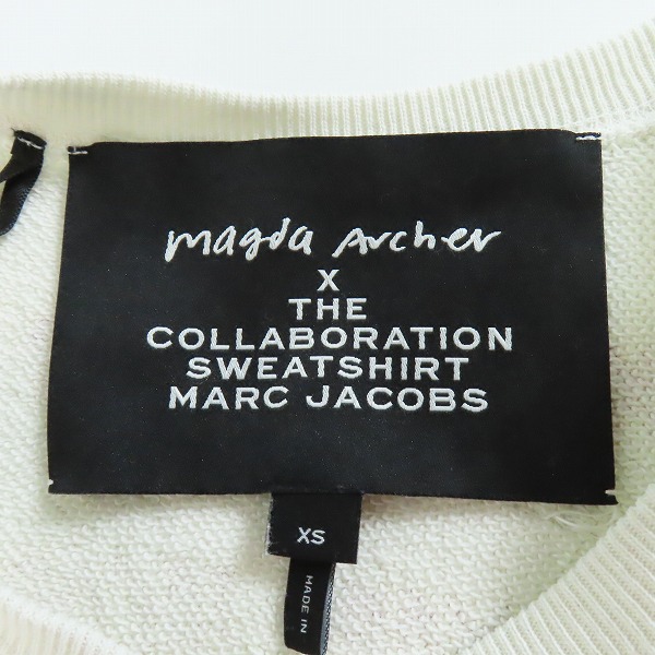 実際に弊社で買取させて頂いたMARC JACOBS×Magda Archer/マーク ジェイコブス×マグダアーチャー ヴィンテージ加工 スウェット XSの画像 2枚目
