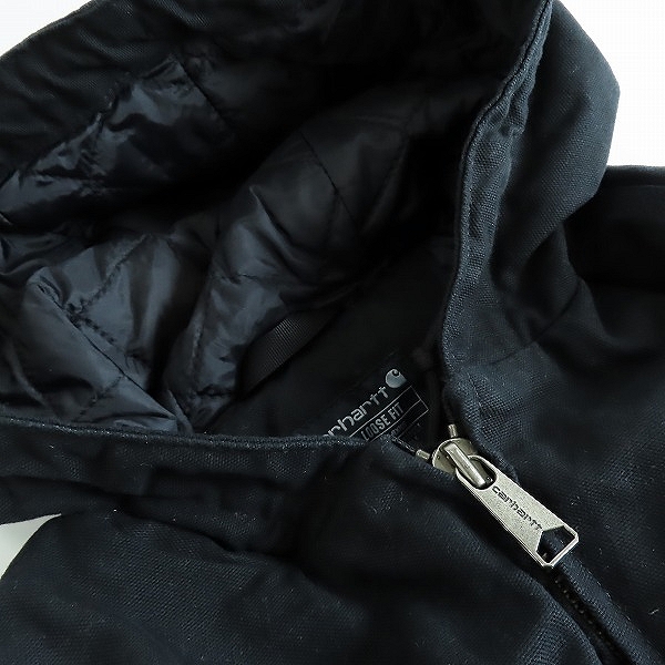 実際に弊社で買取させて頂いたCarhartt/カーハート ウォッシュドダックインシュレイティッドアクティブジャケット ブラック/Lの画像 5枚目
