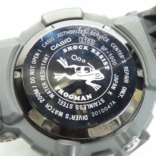 実際に弊社で買取させて頂いたG-SHOCK/Gショック FROGMAN/フロッグマン 海外モデル GF-1000-1DRの画像 3枚目