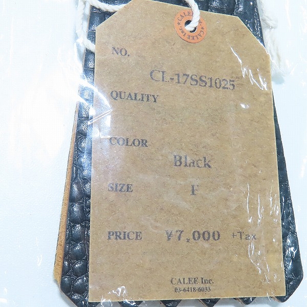 実際に弊社で買取させて頂いた【未開封】CALEE/キャリー EMBOSSING CROCODILE LEATHER FALSE TONGUE /CL-17SS1025 の画像 2枚目