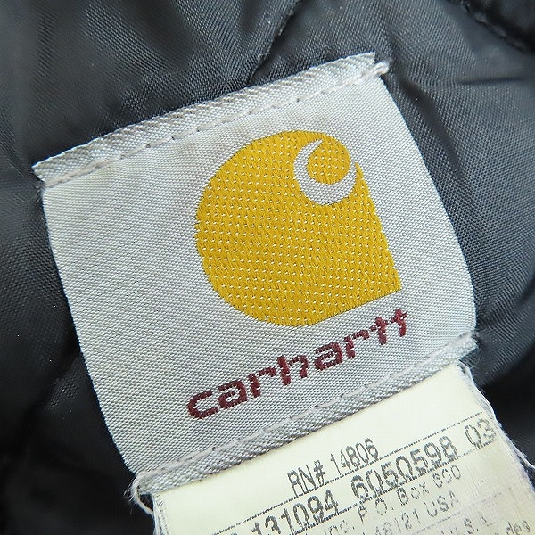 実際に弊社で買取させて頂いたCARHARTT/カーハート フード付き アクティブジャケット J133 BLK/XLの画像 2枚目
