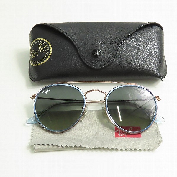 実際に弊社で買取させて頂いたRay-Ban/レイバン Round Double Bridge サングラス/アイウェア RB3647-Nの画像 9枚目