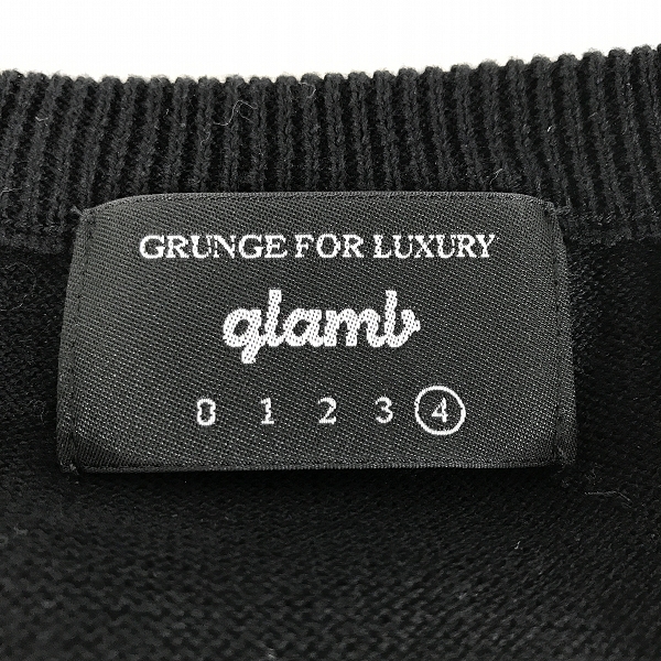 実際に弊社で買取させて頂いたglamb/グラム Rum knit/ラムニット /ブラック/GB0419/KNT14/4の画像 2枚目