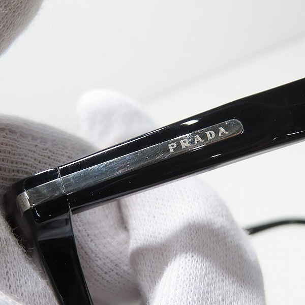 実際に弊社で買取させて頂いた(3)PRADA JOURNAL/プラダ ジャーナル メガネフレーム アイウェア VPR07T-F ブラックの画像 7枚目