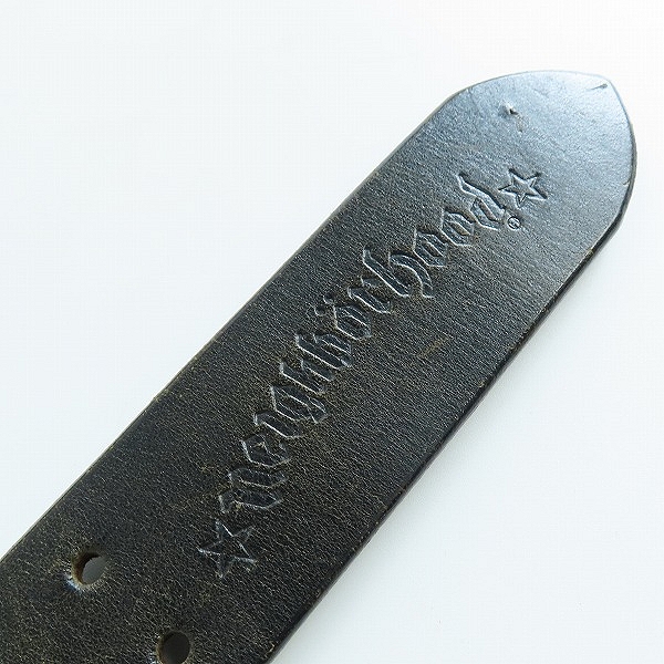 実際に弊社で買取させて頂いたNEIGHBORHOOD/ネイバーフッド 2連スタッズ レザーベルトの画像 4枚目