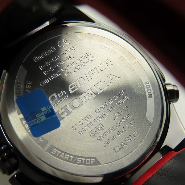 実際に弊社で買取させて頂いたCASIO/カシオ EDIFICE/エディフィス Honda Racing Limited Edition/ホンダーレーシング ウォッチ/ECB-10HR-1AJRの画像 3枚目
