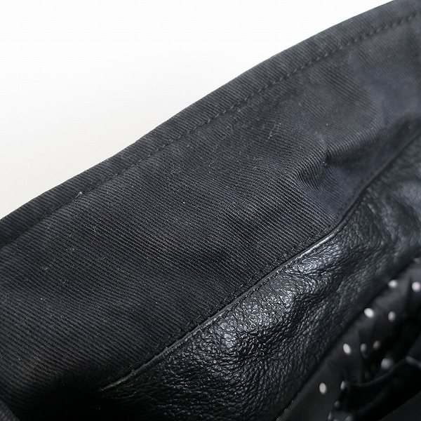 実際に弊社で買取させて頂いたBLACK SCALE/ブラックスケール レザー切り替え ジャケット/Mの画像 5枚目