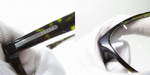 実際に弊社で買取させて頂いた(2)PRADA JOURNAL/プラダ ジャーナル メガネフレーム アイウェア VPR04T-F/2AU-1O1の画像 7枚目