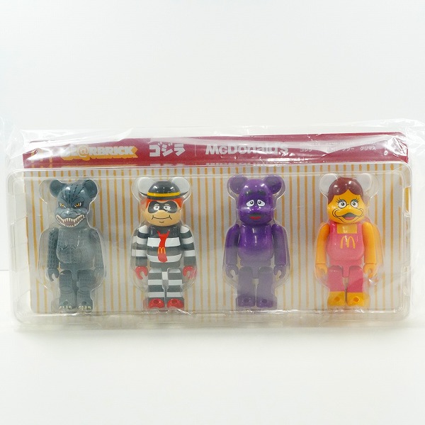 実際に弊社で買取させて頂いた【未開封】メディコムトイ×マクドナルド×ゴジラ BE@RBRICK/ベアブリック ゴジラVSマクドナルド 150％ 4体セット