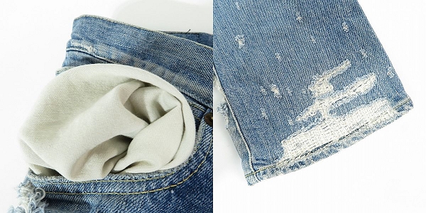 実際に弊社で買取させて頂いたCRIMIE/クライミー BORN FREE SUPER CLASH DENIM JEANS ダメージ加工 デニムパンツ/インディゴ/CR1-02A1-PL05 /30の画像 9枚目