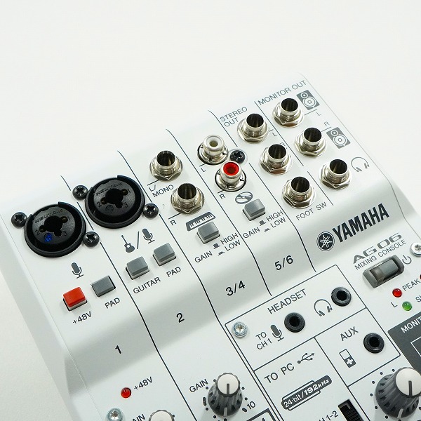 実際に弊社で買取させて頂いたYAMAHA/ヤマハ AG06 ウェブキャスティングミキサー アナログミキサー 通電確認済みの画像 4枚目