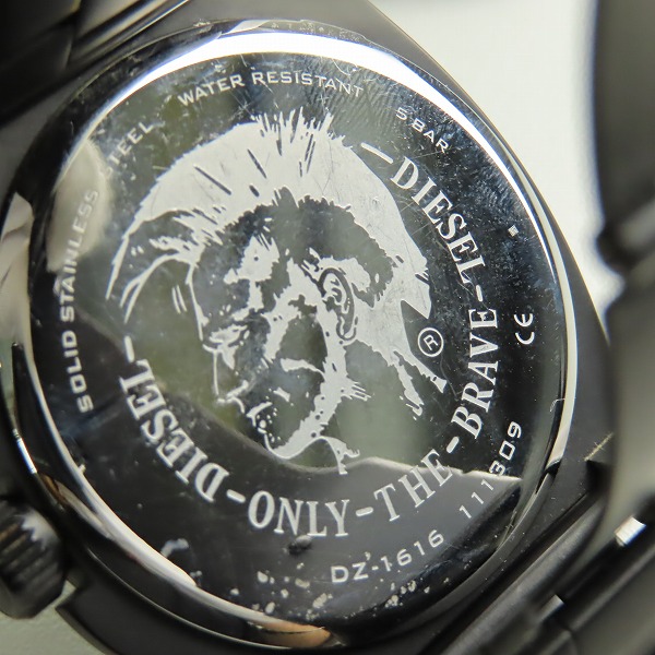 実際に弊社で買取させて頂いたDIESEL/ディーゼル 腕時計/ウォッチ DZ-1616【動作未確認】の画像 4枚目