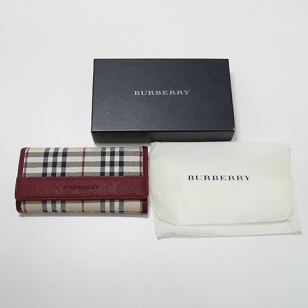 実際に弊社で買取させて頂いたBURBERRY/バーバリー バーバリーチェック×レザー キーケース/5連の画像 6枚目