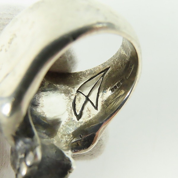 実際に弊社で買取させて頂いた【ギャラ付き】CRAZY PIG/クレイジーピッグ ラージ エビル スカルリング 20号の画像 3枚目