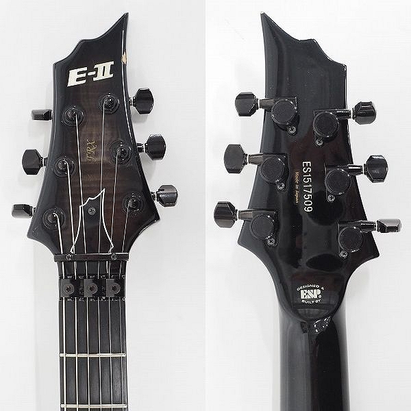 実際に弊社で買取させて頂いた★ESP/イーエスピー E-II FRX FM See Thru Black Sunburst 変形エレキギター ENG搭載 ハードケース付きの画像 3枚目