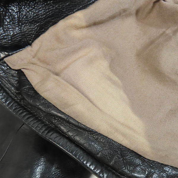 実際に弊社で買取させて頂いたISAMU KATAYAMA BACKLASH/バックラッシュ ロイヤルフラッシュ別注 カウレザー ダブルライダース R1498-06/XLの画像 8枚目