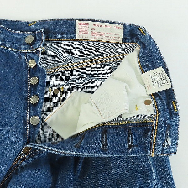 実際に弊社で買取させて頂いたEVISU/エヴィス No.2 みかん耳 オレンジ カモメ デニムパンツ/ジーンズ 30×38の画像 4枚目