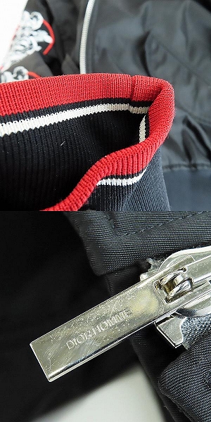 実際に弊社で買取させて頂いたDIOR HOMME/ディオール オム 18SS roses patches jacket/ローズ刺繍ナイロンボンバージャケット 733C454M3962/48の画像 9枚目