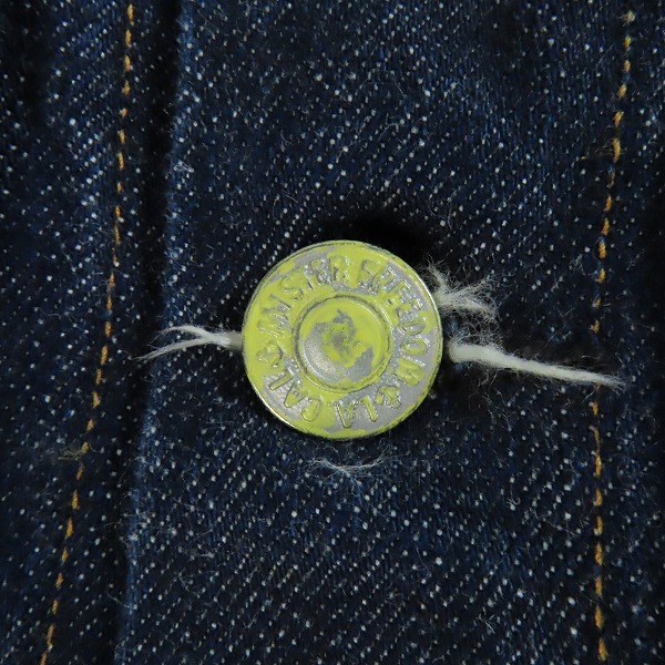 実際に弊社で買取させて頂いたSUGAR CANE×Mr.FREEDOM/シュガーケーン×ミスターフリーダム デニムジャケットの画像 4枚目