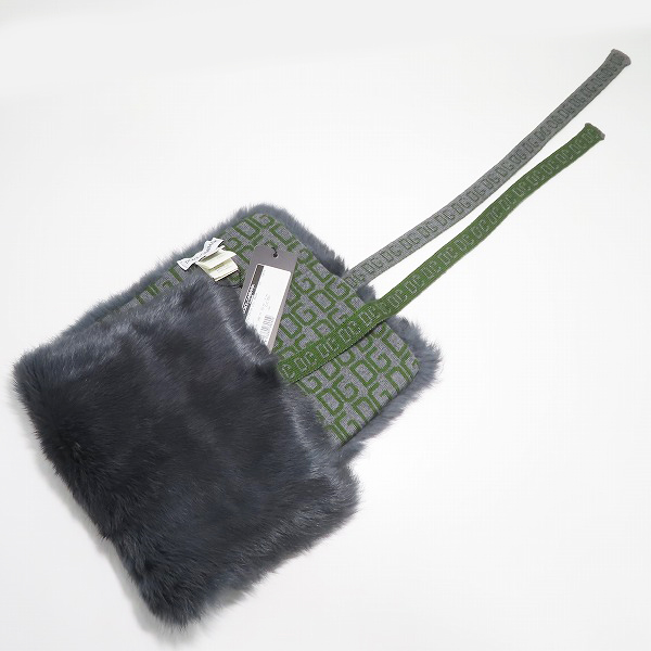 実際に弊社で買取させて頂いた【未使用】DOLCE&GABBANA/ドルチェ&ガッバーナ ロゴ ファー スカーフ マフラーの画像 7枚目