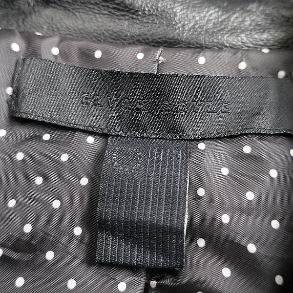 実際に弊社で買取させて頂いたBLACK SCALE/ブラックスケール レザー切り替え ジャケット/Mの画像 2枚目